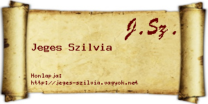 Jeges Szilvia névjegykártya